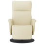 Recliner armchair with footrest in cream-colored synthetic leather by , Armchairs - Ref: Foro24-356545, Price: 208,46 €, Disc...