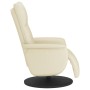 Recliner armchair with footrest in cream-colored synthetic leather by , Armchairs - Ref: Foro24-356545, Price: 208,46 €, Disc...