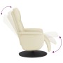 Recliner armchair with footrest in cream-colored synthetic leather by , Armchairs - Ref: Foro24-356545, Price: 208,46 €, Disc...