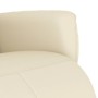 Recliner armchair with footrest in cream-colored synthetic leather by , Armchairs - Ref: Foro24-356545, Price: 208,46 €, Disc...