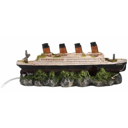 Aqua d'ella Titanic naufragado y piedra difusora 39x11x17cm 234/237601 de , Decoración de acuarios - Ref: Foro24-419096, Prec...