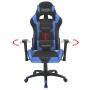 Silla de escritorio reclinable Racing de cuero artificial azul de vidaXL, Sillas de oficina - Ref: Foro24-20171, Precio: 154,...