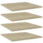 Shelf shelf 4 pcs Sonoma oak plywood 40x40x1.5cm by , Shelves - Ref: Foro24-805176, Price: 26,99 €, Discount: %