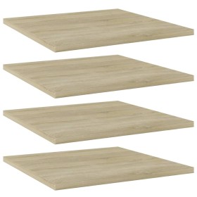 Shelf shelf 4 pcs Sonoma oak plywood 40x40x1.5cm by , Shelves - Ref: Foro24-805176, Price: 26,99 €, Discount: %