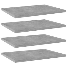 Concrete gray plywood shelf 4 units 40x30x1.5cm by , Shelves - Ref: Foro24-805162, Price: 29,99 €, Discount: %