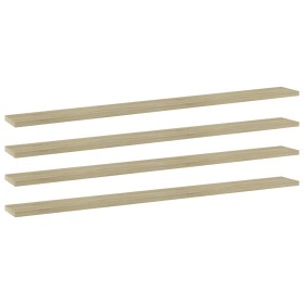 Shelf shelf 4 units Sonoma oak plywood 100x10x1.5cm by , Shelves - Ref: Foro24-805368, Price: 21,99 €, Discount: %