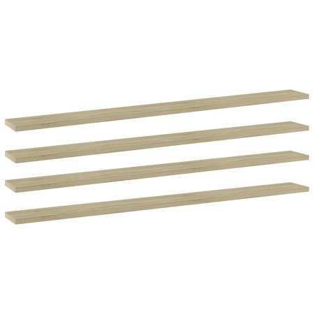 Shelf shelf 4 units Sonoma oak plywood 100x10x1.5cm by , Shelves - Ref: Foro24-805368, Price: 21,01 €, Discount: %