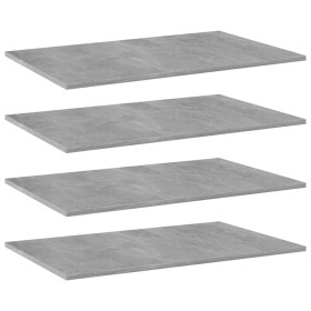 Concrete gray plywood shelf 4 units 80x50x1.5cm by , Shelves - Ref: Foro24-805354, Price: 43,99 €, Discount: %