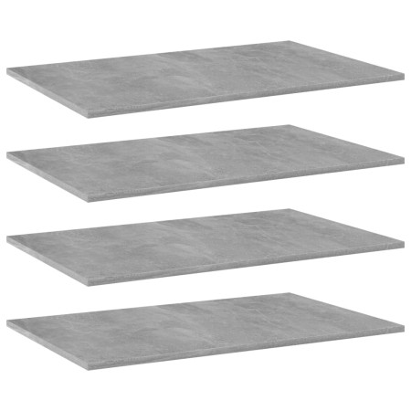 Concrete gray plywood shelf 4 units 80x50x1.5cm by , Shelves - Ref: Foro24-805354, Price: 45,63 €, Discount: %