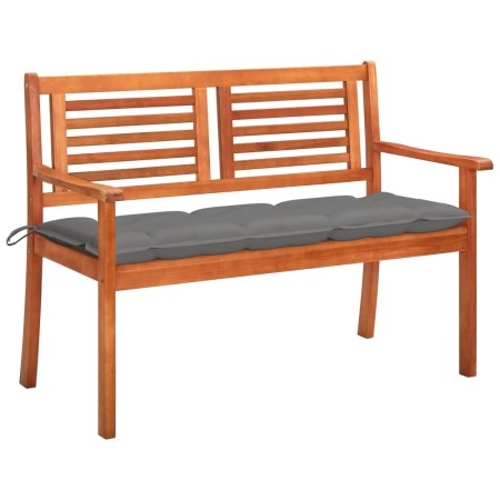 2 seater garden bench solid eucalyptus wood and cushion 120 cm by , garden benches - Ref: Foro24-3060985, Price: 188,99 €, Di...