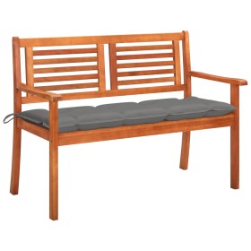 2 seater garden bench solid eucalyptus wood and cushion 120 cm by , garden benches - Ref: Foro24-3060985, Price: 183,99 €, Di...