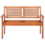 2 seater garden bench solid eucalyptus wood and cushion 120 cm by , garden benches - Ref: Foro24-3060985, Price: 188,25 €, Di...