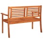 2 seater garden bench solid eucalyptus wood and cushion 120 cm by , garden benches - Ref: Foro24-3060985, Price: 188,25 €, Di...