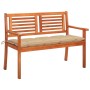 2 seater garden bench solid eucalyptus wood and cushion 120 cm by , garden benches - Ref: Foro24-3060987, Price: 180,77 €, Di...