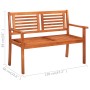 2 seater garden bench solid eucalyptus wood and cushion 120 cm by , garden benches - Ref: Foro24-3060987, Price: 179,99 €, Di...