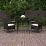 3-teilige Garten-Essgruppe mit Kissen aus synthetischem Rattan und Glas von , Gartensets - Ref: Foro24-3099781, Preis: 311,67...