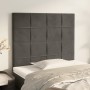 Headboards 2 units of dark gray velvet 100x5x78/88 cm by , Headboards and footboards - Ref: Foro24-3116375, Price: 68,62 €, D...