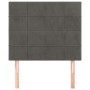 Headboards 2 units of dark gray velvet 100x5x78/88 cm by , Headboards and footboards - Ref: Foro24-3116375, Price: 68,62 €, D...