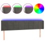 Dark gray velvet headboard with LED 203x16x78/88 cm by , Headboards and footboards - Ref: Foro24-3123303, Price: 82,41 €, Dis...