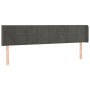 Dark gray velvet headboard with LED 203x16x78/88 cm by , Headboards and footboards - Ref: Foro24-3123303, Price: 82,41 €, Dis...