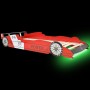 Children's bed in the shape of a racing car and LED 90x200 cm red by vidaXL, Cribs and beds for children - Ref: Foro24-243936...