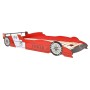 Children's bed in the shape of a racing car and LED 90x200 cm red by vidaXL, Cribs and beds for children - Ref: Foro24-243936...