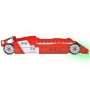 Cama infantil con forma de coche carreras y LED 90x200 cm roja de vidaXL, Cunas y camas para niños - Ref: Foro24-243936, Prec...