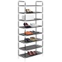 Shoe rack with 8 metal shelves and black non-woven textile by vidaXL, Shoe racks and shoe organizers - Ref: Foro24-245629, Pr...