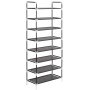 Shoe rack with 8 metal shelves and black non-woven textile by vidaXL, Shoe racks and shoe organizers - Ref: Foro24-245629, Pr...