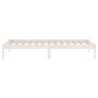 White solid wood single bed frame 90x190 cm by , Beds and slatted bases - Ref: Foro24-809983, Price: 62,39 €, Discount: %