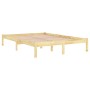 Estructura de cama madera maciza de pino 140x190 cm de , Camas y somieres - Ref: Foro24-809997, Precio: 78,64 €, Descuento: %