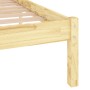 Solid pine wood bed frame 140x190 cm by , Beds and slatted bases - Ref: Foro24-809997, Price: 79,82 €, Discount: %