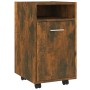 Auxiliary wardrobe on wheels smoked oak plywood 33x38x60 cm by , Lockers and storage cabinets - Ref: Foro24-815852, Price: 37...