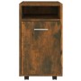 Auxiliary wardrobe on wheels smoked oak plywood 33x38x60 cm by , Lockers and storage cabinets - Ref: Foro24-815852, Price: 36...