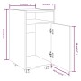 Auxiliary wardrobe on wheels smoked oak plywood 33x38x60 cm by , Lockers and storage cabinets - Ref: Foro24-815852, Price: 37...