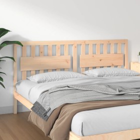 Solid pine wood bed headboard 185.5x4x100 cm by , Headboards and footboards - Ref: Foro24-818585, Price: 63,99 €, Discount: %