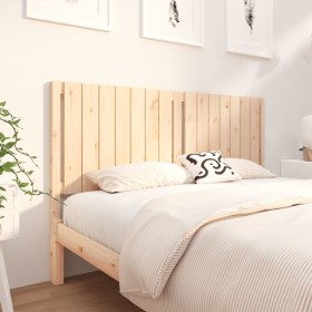 Solid pine wood bed headboard 165.5x4x100 cm by , Headboards and footboards - Ref: Foro24-818880, Price: 65,23 €, Discount: %