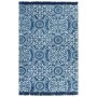 Alfombra de algodón Kilim con estampado azul 160x230 cm de vidaXL, Alfombras - Ref: Foro24-246556, Precio: 51,00 €, Descuento: %