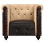 Brown Genuine Leather Chesterfield Armchair by , Armchairs - Ref: Foro24-283753, Price: 285,33 €, Discount: %