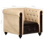 Sillón Chesterfield de cuero auténtico marrón de , Sillones - Ref: Foro24-283753, Precio: 285,77 €, Descuento: %