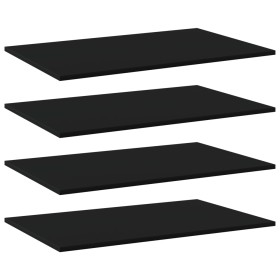 Estantes para estantería 4 uds contrachapada negro 80x50x1,5 cm de , Estanterías - Ref: Foro24-805348, Precio: 48,99 €, Descu...