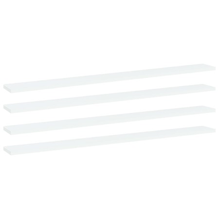 Shelf shelf 4 pcs white plywood 100x10x1.5cm by , Shelves - Ref: Foro24-805362, Price: 23,99 €, Discount: %