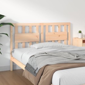 Solid pine wood bed headboard 140.5x4x100 cm by , Headboards and footboards - Ref: Foro24-818565, Price: 63,99 €, Discount: %