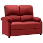 2-seater reclining sofa in red wine-colored fabric by , Armchairs - Ref: Foro24-324092, Price: 230,23 €, Discount: %