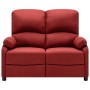 2-seater reclining sofa in red wine-colored fabric by , Armchairs - Ref: Foro24-324092, Price: 230,23 €, Discount: %