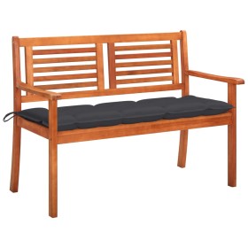 2 seater garden bench solid eucalyptus wood and cushion 120 cm by , garden benches - Ref: Foro24-3060984, Price: 180,37 €, Di...