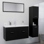 Black engineered wood bathroom furniture set by , Bathroom furniture - Ref: Foro24-3071154, Price: 324,16 €, Discount: %