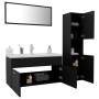 Juego de muebles de baño madera de ingeniería negro de , Muebles de baño - Ref: Foro24-3071154, Precio: 324,16 €, Descuento: %