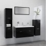 Conjunto de muebles de baño aglomerado negro de , Muebles de baño - Ref: Foro24-3071109, Precio: 365,35 €, Descuento: %