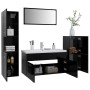 Conjunto de muebles de baño aglomerado negro de , Muebles de baño - Ref: Foro24-3071109, Precio: 365,35 €, Descuento: %